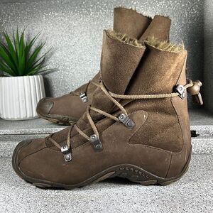 Merrell Forecast Tug Vibram Leather Suede Winter Boots Shoes Size 7